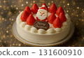 Santa and Strawberry Christmas Cake | A gorgeous holiday dessert 131600910