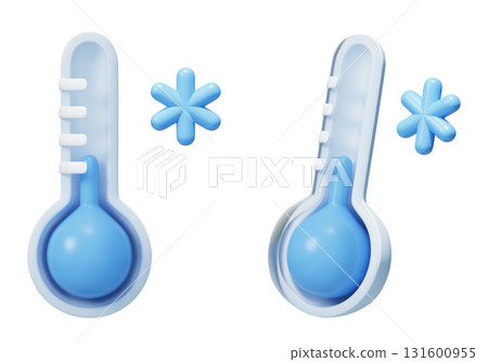cartoon style low temperature 3D icon graphic 131600955
