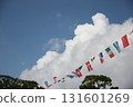 Flags of the world fluttering in the sky - Sports day image Flags of the world fluttering in the sky - Sports day image 131601269