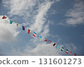 Flags of the world fluttering in the sky - Sports day image Flags of the world fluttering in the sky - Sports day image 131601273