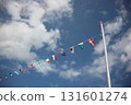Flags of the world fluttering in the sky - Sports day image Flags of the world fluttering in the sky - Sports day image 131601274