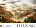 Misty mountain landscape 131601481