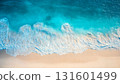 Tropical beach and sea waves, aerial abstract background, summer seasonal concept 131601499