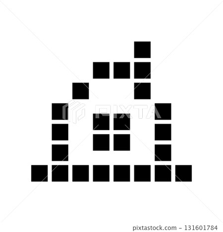House icon. Vector illustration. Pixel art and dot style.   131601784