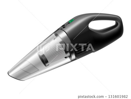 Hand car vacuum cleaner , isolated on white background. Realistic 3d vector illustration of hand car vacuum cleaner, icon for web design 131601982