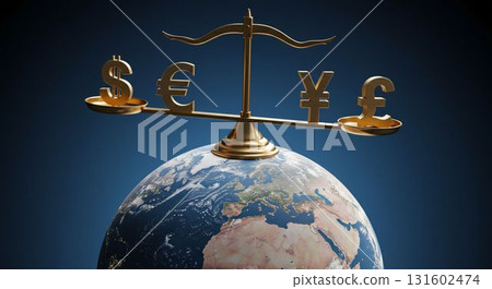 Global Economy and Currency Balance Global Economy and Currency Balance 131602474
