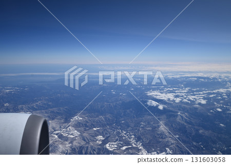 View from airplane window View from airplane window 131603058