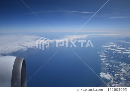 View from airplane window View from airplane window 131603065