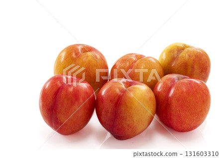 Plums on a white background 131603310