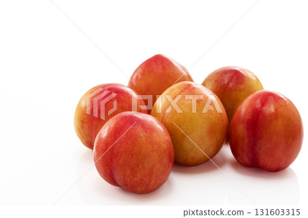 Plums on a white background 131603315