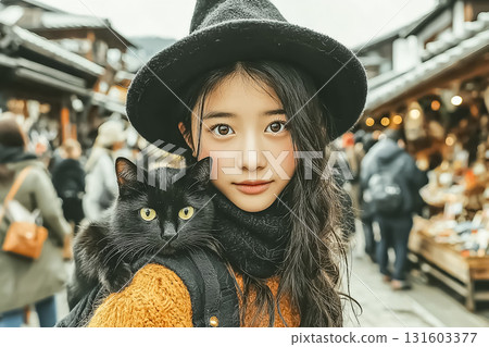 Miyu Series: Miyu Witch Cosplay Black Cat Photo 131603377
