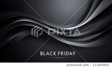 Art object for Black Friday, sales and promotions with a dark, black, colorful and effective theme. Luxury picture for advertising goods on the day of big discounts. Abstract background Art object for Black Friday, sales and promotions with a dark, black, colorful and effective theme. Luxury picture for advertising goods on the day of big discounts. Abstract background 131604402