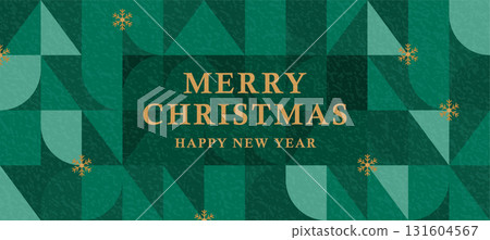 Christmas backgrounds vector illustration. Modern invitation merry xmas and happy new year with golden typography, abstract christmas tree and snowflake. Winter business pattern with textured effect 131604567