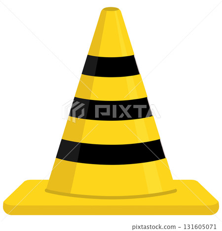 The bright yellow traffic cones at civil engineering and construction sites create a sense of safety and harmony. The bright yellow traffic cones at civil engineering and construction sites create a sense of safety and harmony. 131605071