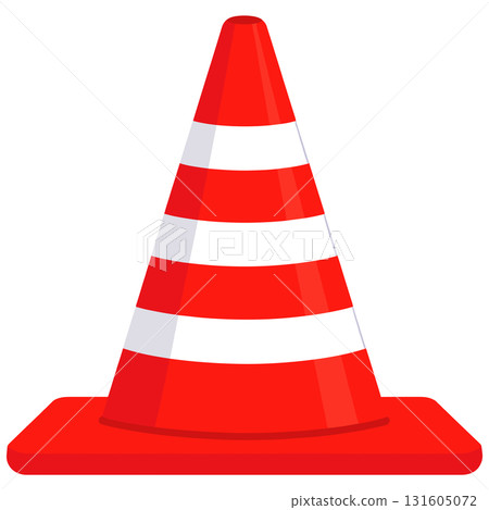 The red traffic cones at the civil engineering and construction site give a sense of safety and harmony. 131605072