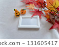 Halloween decorations and blank photo frames 131605417