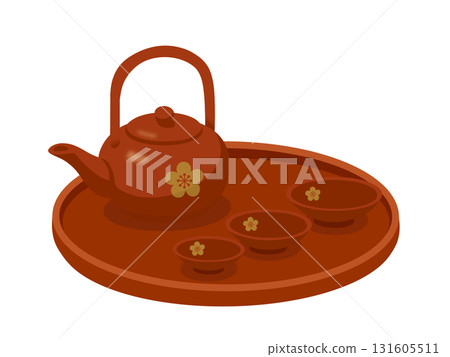 新年酒、新年季節性活動的插圖 131605511