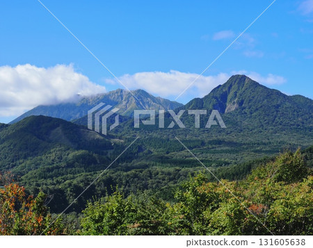 從蒜山大山天際線木目台展望休息處眺望大山和烏山 131605638