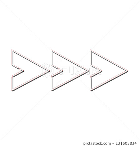 霓虹箭頭標示右箭頭白色 131605834