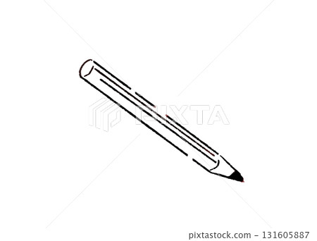 Hand-drawn illustration of chalk pen used for handicrafts Line drawing Hand-drawn illustration of chalk pen used for handicrafts Line drawing 131605887