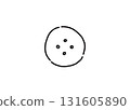Hand-drawn illustration of buttons used in sewing 131605890