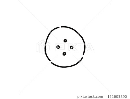 縫紉用羈扣的手繪插圖 縫紉用羈扣的手繪插圖 131605890
