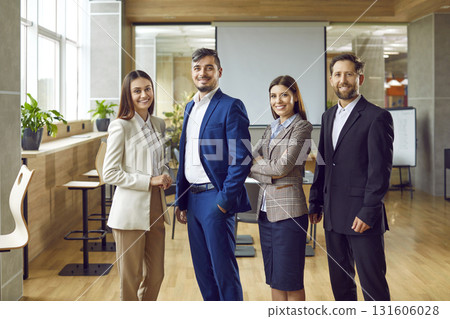 Portrait of a Diverse and Positive Business Team in the Office 131606028