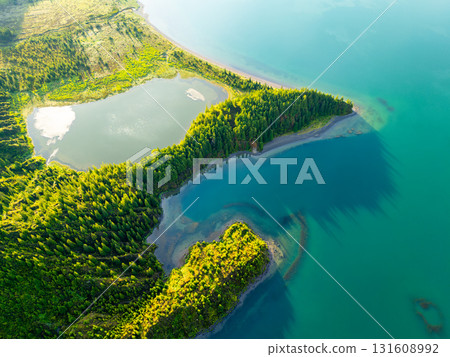 Lagoa do Fogo Lake. Azores, Sao Miguel Island. Portugal. Aerial View Lagoa do Fogo Lake. Azores, Sao Miguel Island. Portugal. Aerial View 131608992