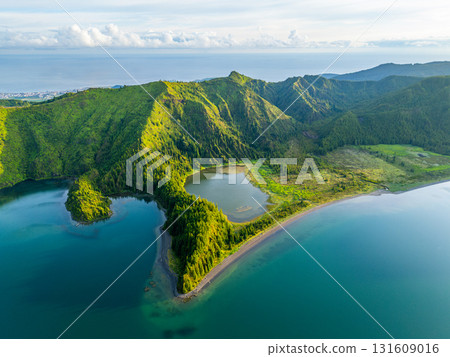 Lagoa do Fogo Lake. Azores, Sao Miguel Island. Portugal. Aerial View Lagoa do Fogo Lake. Azores, Sao Miguel Island. Portugal. Aerial View 131609016