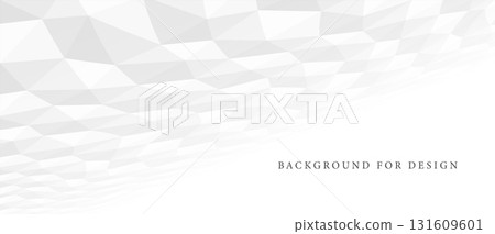White futuristic abstract minimal background. Geometric polygon 3d texture. Light clean contemporary concept for business, technology, science, architecture design. 131609601