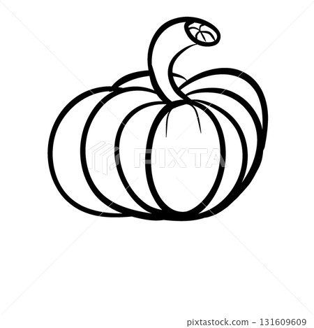Hand Drawn Graphic Pumpkin Illustration, Halloween and Thanksgiving Art 131609609