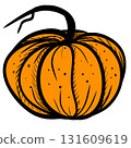 Hand Drawn Graphic Pumpkin Illustration, Halloween and Thanksgiving Art 131609619