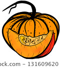 Hand Drawn Graphic Pumpkin Illustration, Halloween and Thanksgiving Art 131609620
