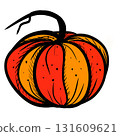 hand drawn illustration of pumpkin 131609621