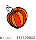Hand Drawn Graphic Pumpkin Illustration, Halloween and Thanksgiving Art 131609682