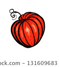 Hand Drawn Graphic Pumpkin Illustration, Halloween and Thanksgiving Art 131609683