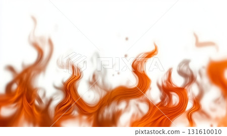Vibrant flames flicker and twist against a plain white backdrop, showcasing shades of orange and yellow in a dynamic display Vibrant flames flicker and twist against a plain white backdrop, showcasing shades of orange and yellow in a dynamic display 131610010