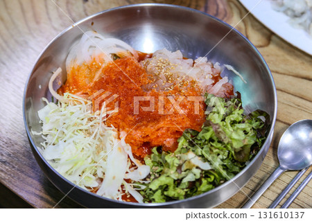 Korean cold Raw Fish Soup Korean cold Raw Fish Soup 131610137