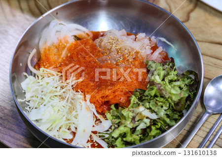 Korean cold Raw Fish Soup Korean cold Raw Fish Soup 131610138