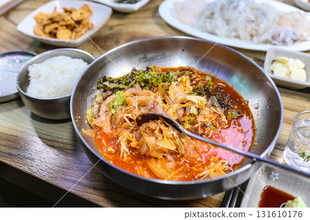 Korean cold Raw Fish Soup Korean cold Raw Fish Soup 131610176