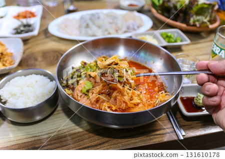 Korean cold Raw Fish Soup 131610178