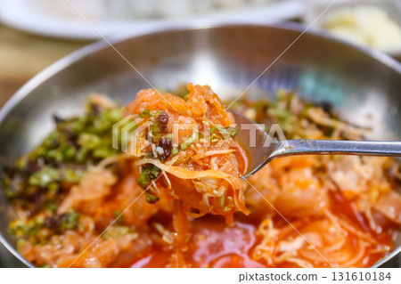 Korean cold Raw Fish Soup 131610184