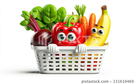 Adorable vegetables cartoons. Agriculture and healthy food concept. World Vegan Day Adorable vegetables cartoons. Agriculture and healthy food concept. World Vegan Day 131610469