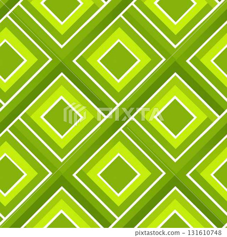 Neon Lime Green Vintage Abstract Geometric Seamless Shapes Pattern 60s Style Seamless Wallpaper 131610748