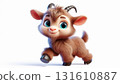 Small goat cartoon isolated on background 131610887