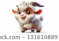 Small goat cartoon isolated on background 131610889