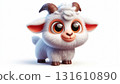 Small goat cartoon isolated on background 131610890