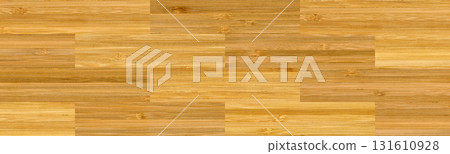 Bamboo wood brown beige parquet or cutting board, texture formed by combining many bamboo wood pieces 131610928