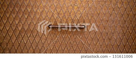 Rusty metal plate surface, rusty brown patterned metal texture background 131611006