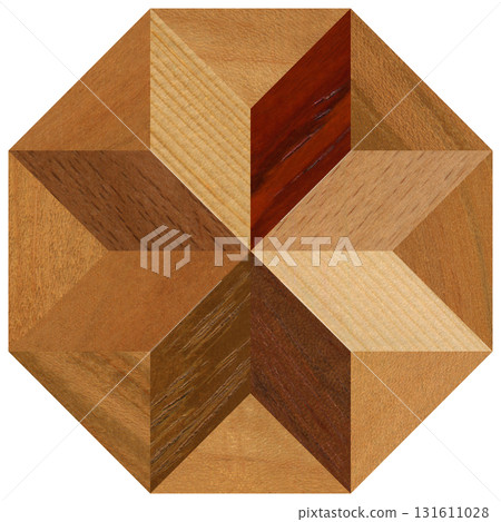 Wooden marquetry can be patterns created from the combination of pine and walnut wood, wooden floor, parquet, cutting board 131611028